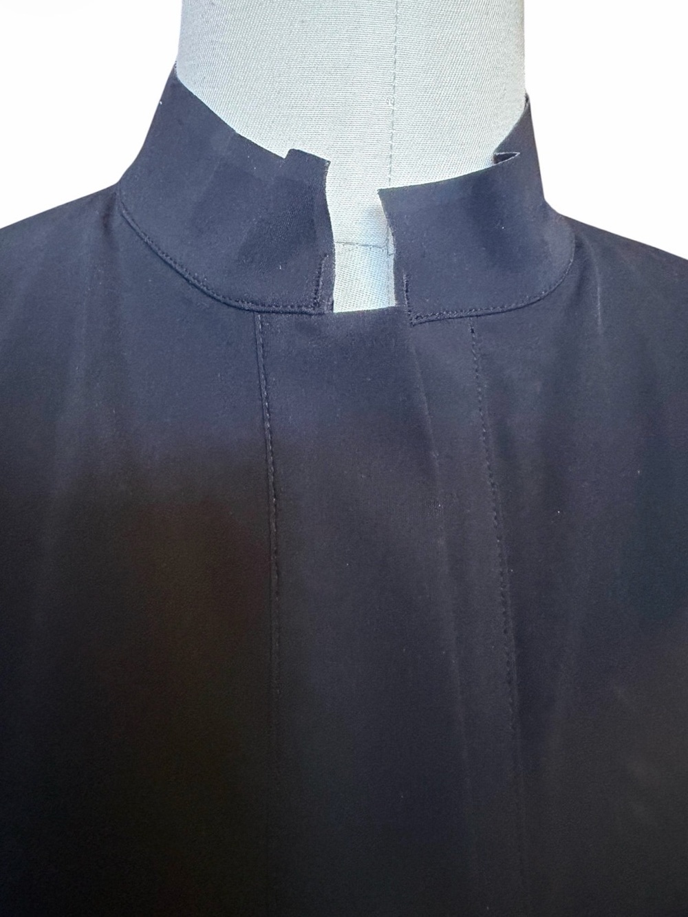 Woman’s ADAY Blouse Black Mandarin Collar Tunic - Picture 9 of 10